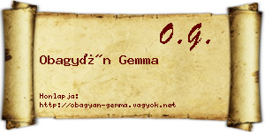 Obagyán Gemma névjegykártya